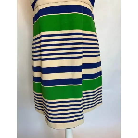 Esley | Blue/Green Striped Shift Dress | Medium - Picture 6 of 13